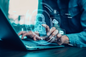 Cloud-Technologiekonzept. Globales Netzwerk des Metaverse-Systemkonzepts, Daten werden von Menschenhand mit Internet-Cloud-Technologie und Sicherungskopien für Dateiübertragungen berührt, globales Geschäftsinternet für Telekommunikation.