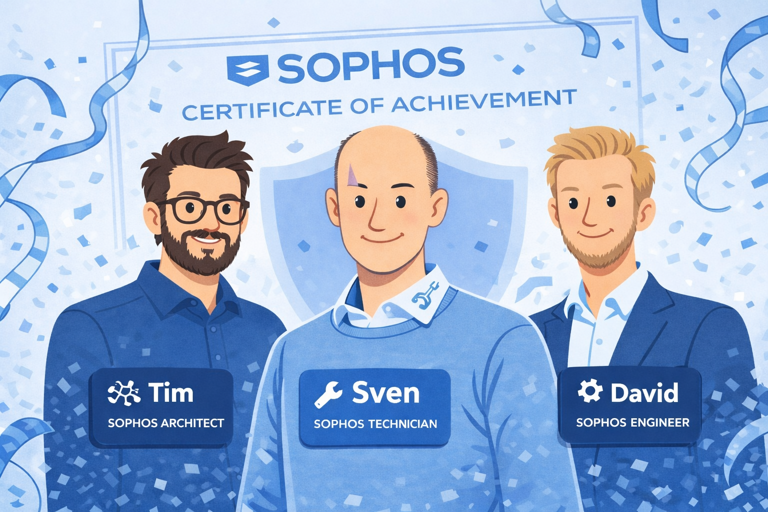 Tim, David und Sven zertifiziert