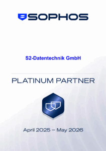 Platinum Partner Sophos Zertifikat